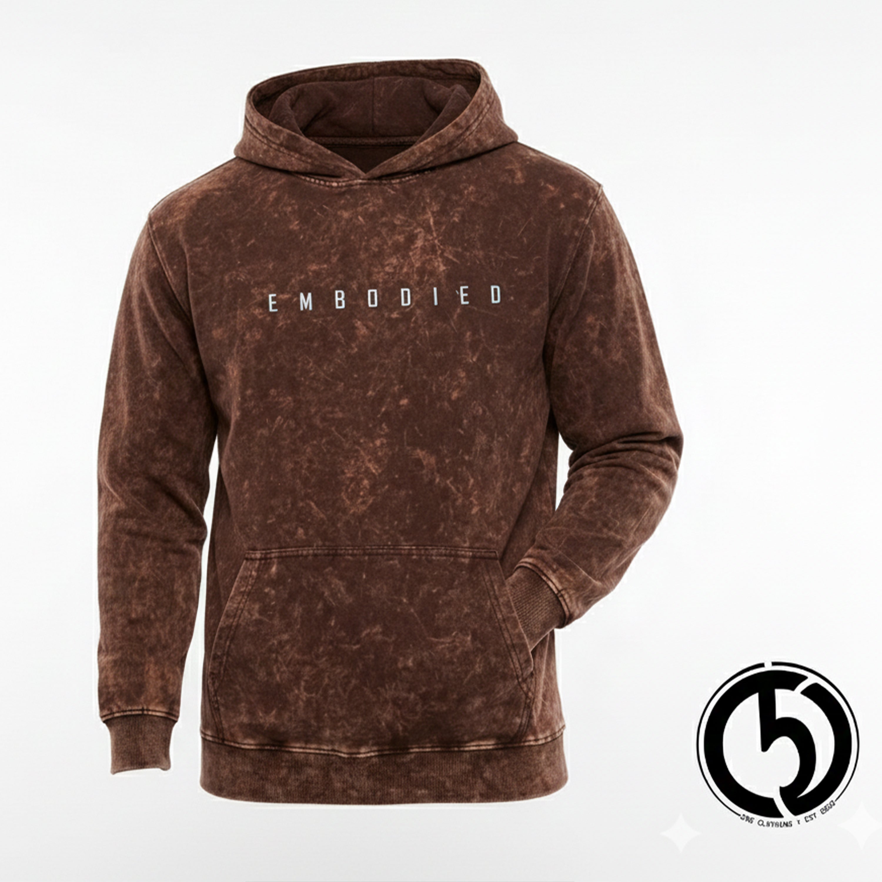 Embodied brown hoodie